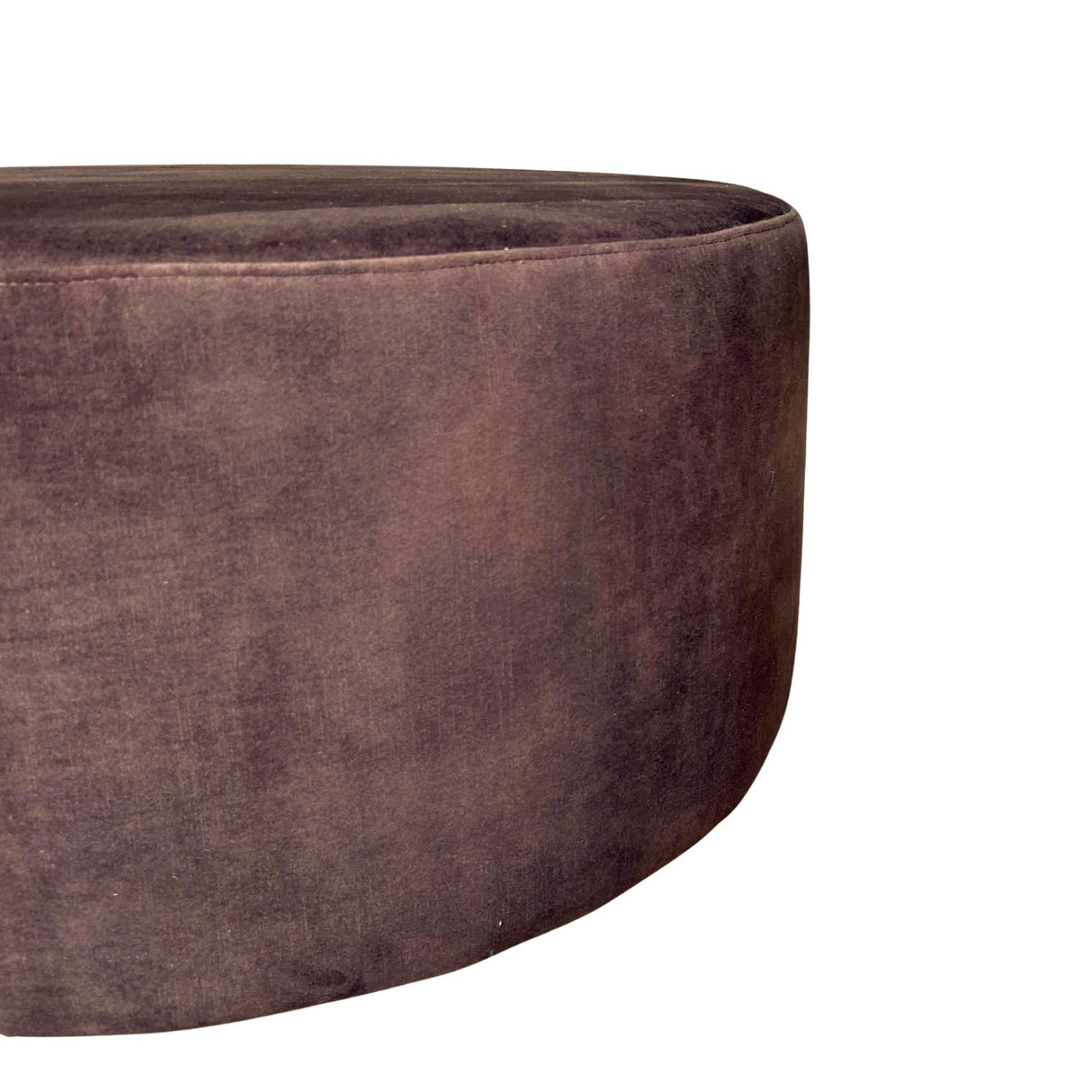 Hocker – Rundform, Braunbezug, Polsterdesign | Starfurn