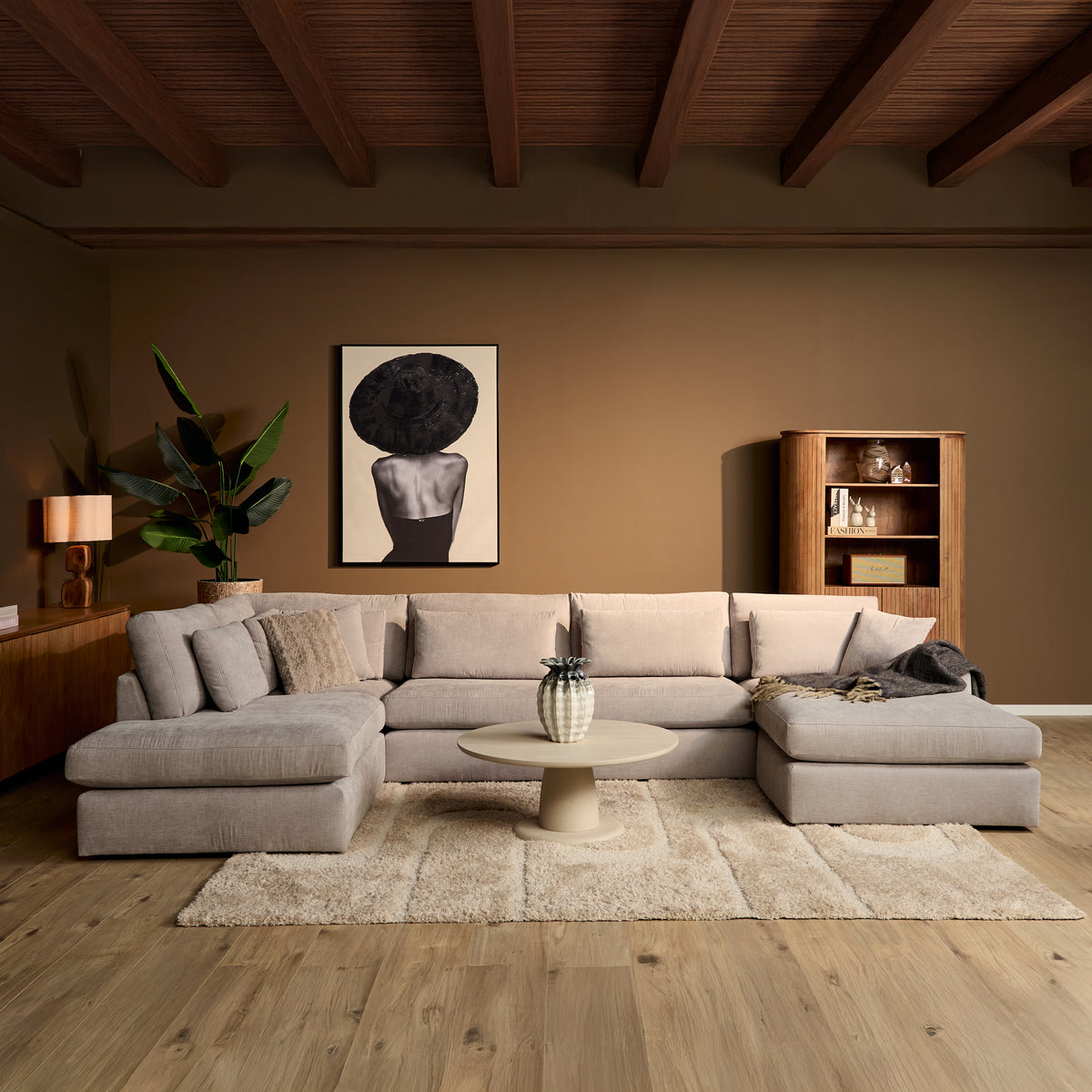 Sofa – U-shaped, Modern Design, Fabric Upholstery – Jesse | Starfurn