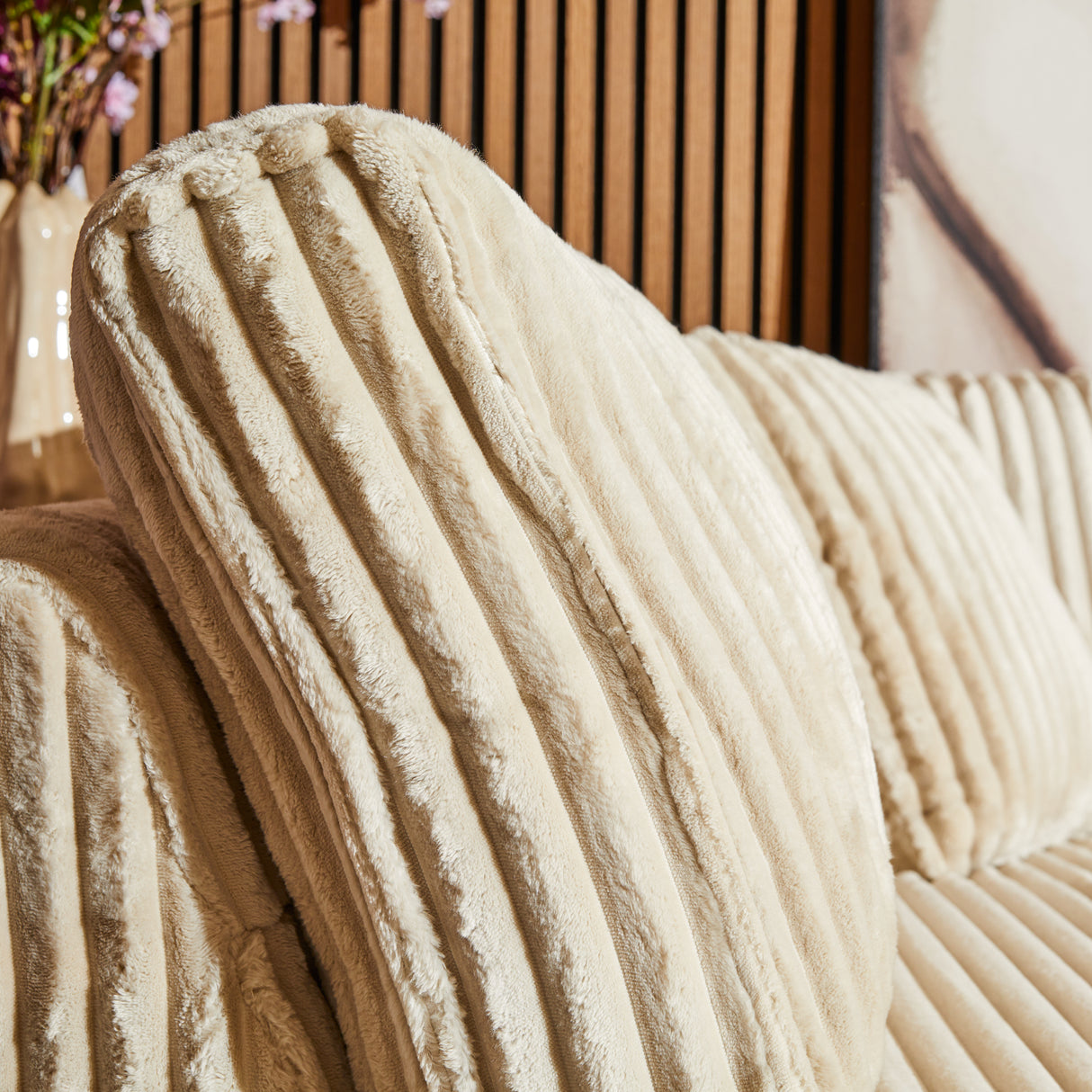 Ecksofa – Tilia 03, HR40 Kaltschaum, Kunststofffüße - Teddy | Starfurn