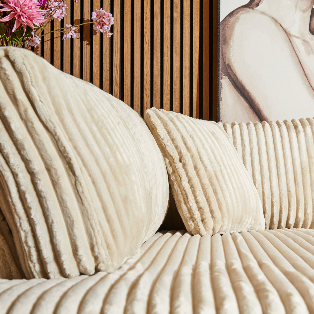Ecksofa – Tilia 03, HR40 Kaltschaum, Kunststofffüße - Teddy | Starfurn