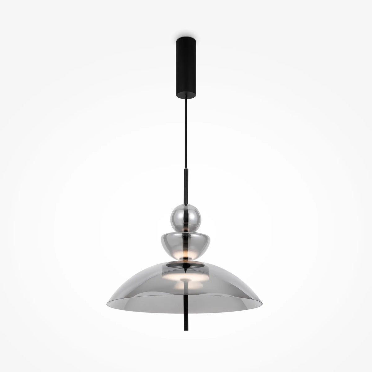 Pendelleuchte – Schwarzes Metall, Cognacglas, Warmweißes Licht - Bangkok | Maytoni