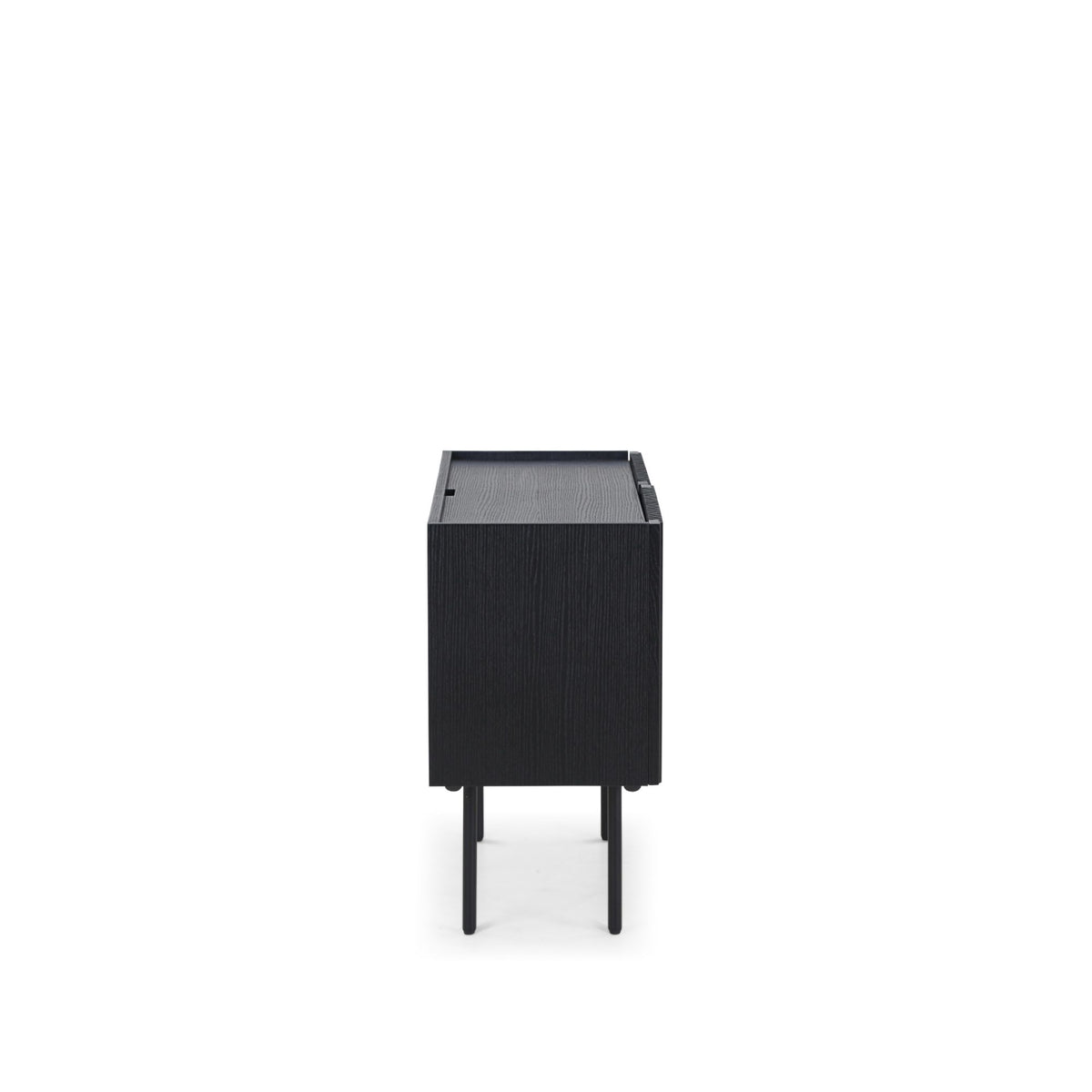 Sideboard - Oak Slats Black Oak Metal Legs – Louvre | Njordec