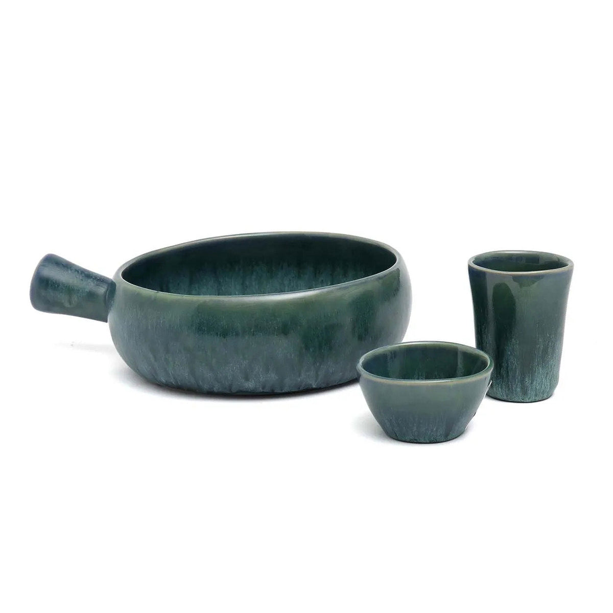 Sauce Dish – Portuguese Ceramic, Vibrant Blue Tones, Handmade Shape, XS – Aqua | Bazar Bizar Antwerp