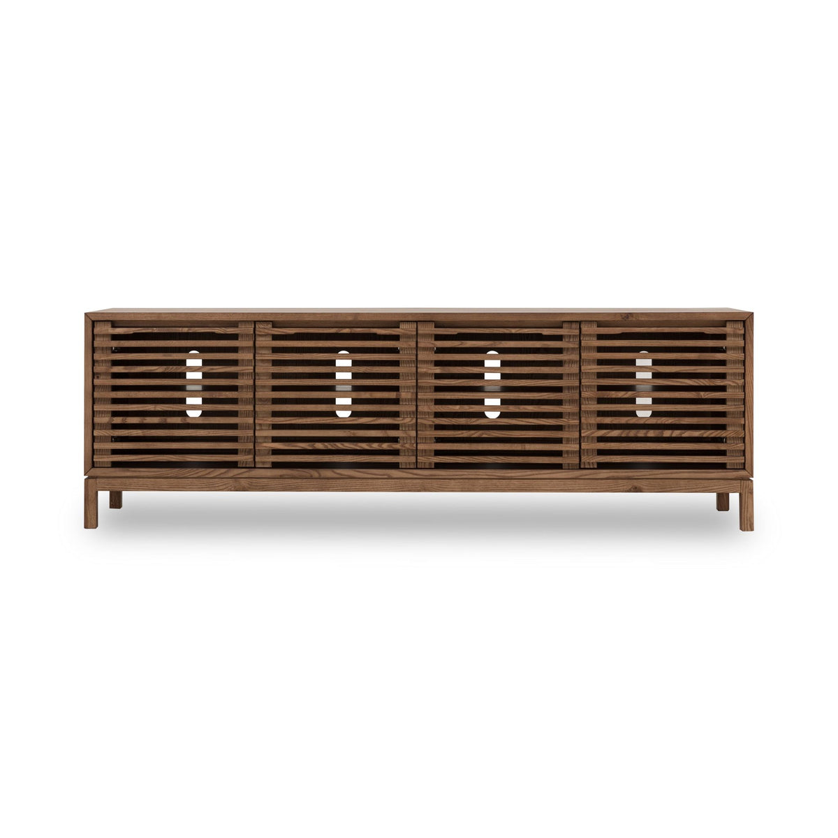 Console Table - Solid Ash, Lamella Fronts, Roux Finish – Tanner | Modus Furniture International