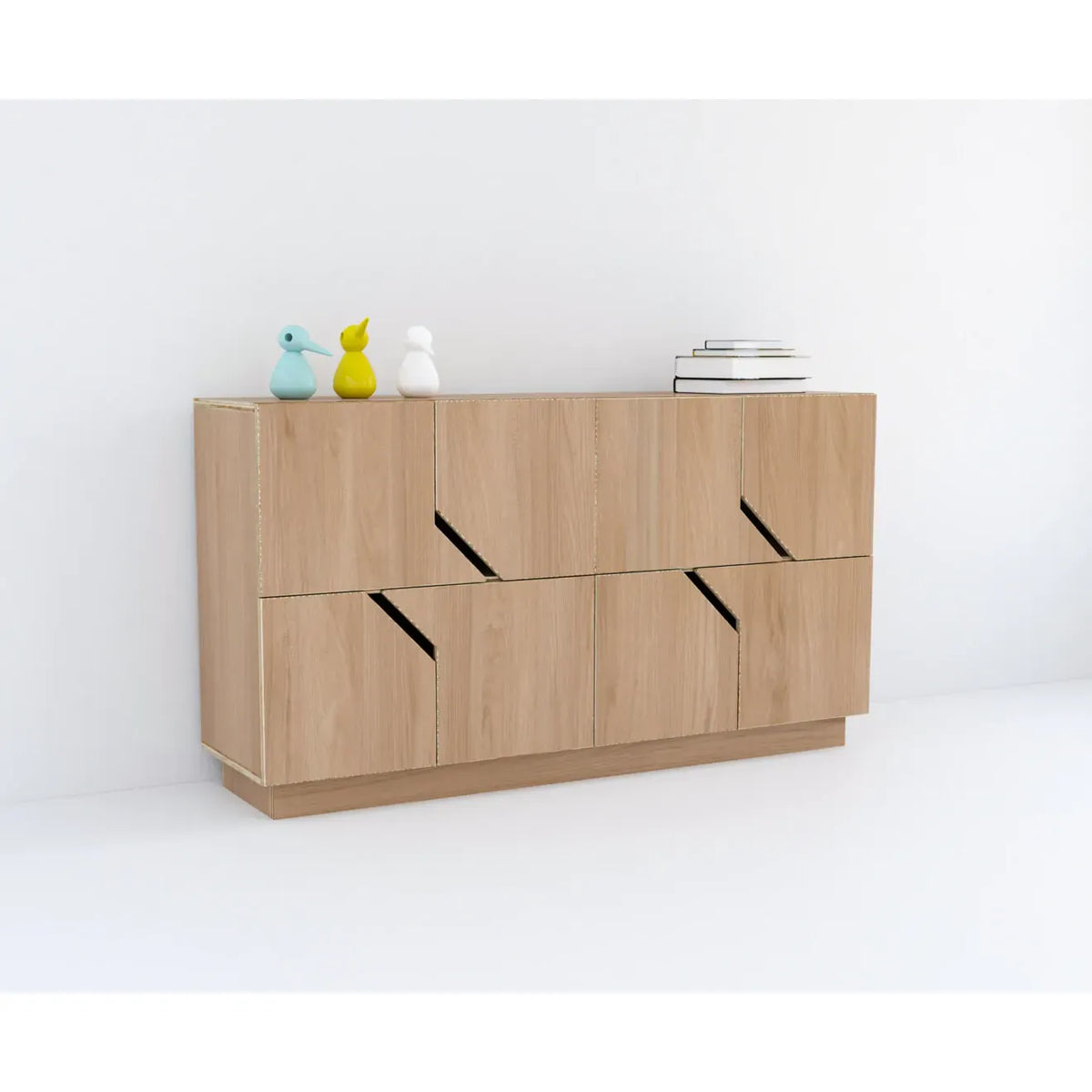 Sideboard oak veneer, birch plywood, soft-close hinges – Maze | Radis