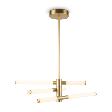 Pendelleuchte Goldfarbener Aluminiumrahmen Matte Weiße Acrylzylinder LED 28 W 3000 K – Axis | Maytoni - Esszett Luxury | Stilvolles Wohnen mit Charakter
