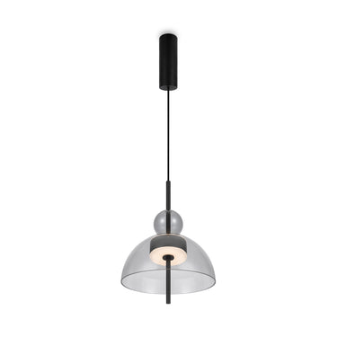 Pendelleuchte Matt Schwarzer Metallrahmen, Grauer ovaler Glasschirm LED 12 W 3000 K höhenverstellbar – Bangkok | Maytoni - Esszett Luxury | Stilvolles Wohnen mit Charakter