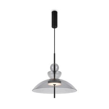 Pendelleuchte Matt Schwarzer Metallrahmen Grauer ovaler Glasschirm LED 12 W 3000 K – Bangkok | Maytoni - Esszett Luxury | Stilvolles Wohnen mit Charakter