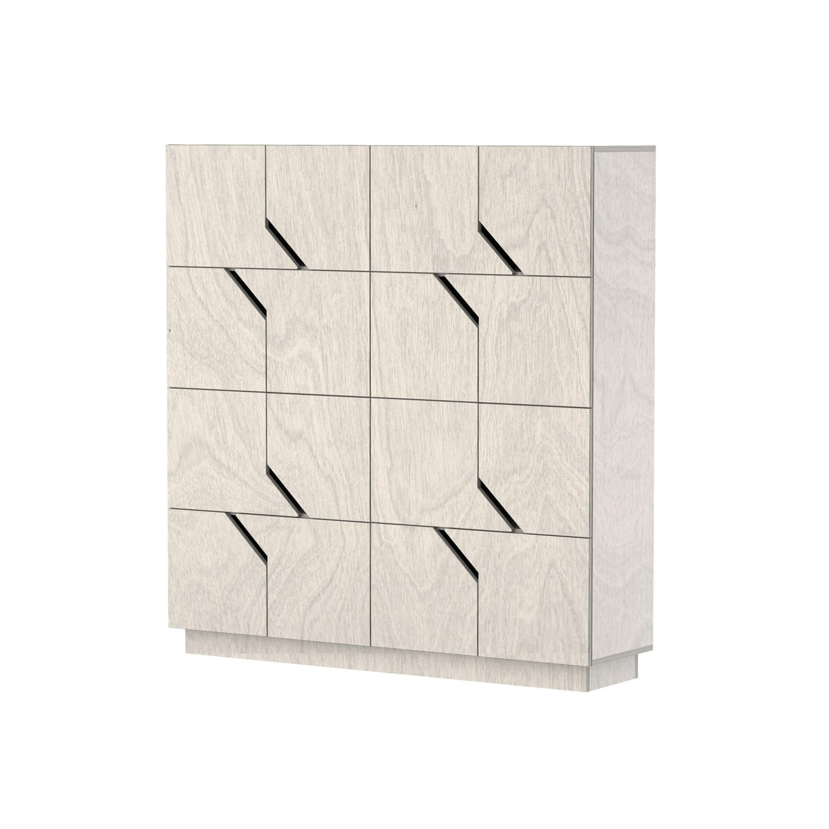 Sideboard in birch multiplex with pebble-grey surface & oiled finish – Maze | Radis