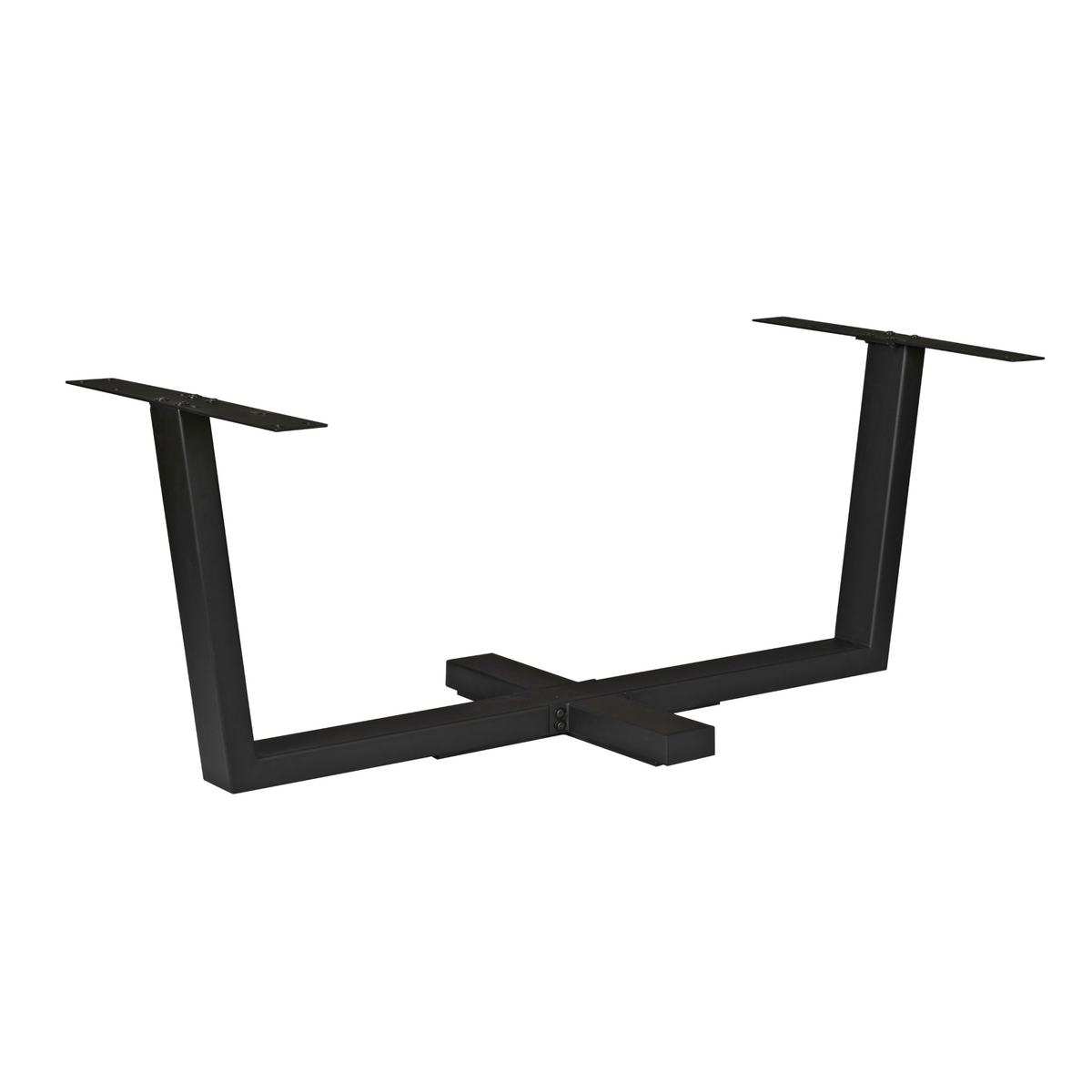 Table base - metal material, black finish, cross design - spider leg | Starfurn