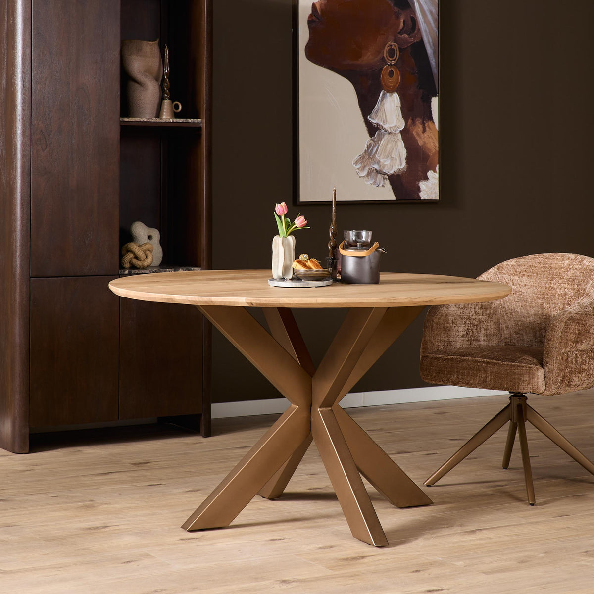 Table leg – Metal construction, Round shape, Matrix Design – Matrix | Starfurn