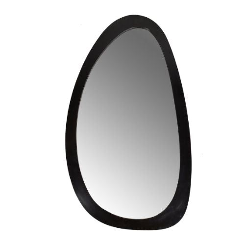 Mirror – Mango Wood Frame, Glass Surface, Irregular Shape – Lou | Starfurn