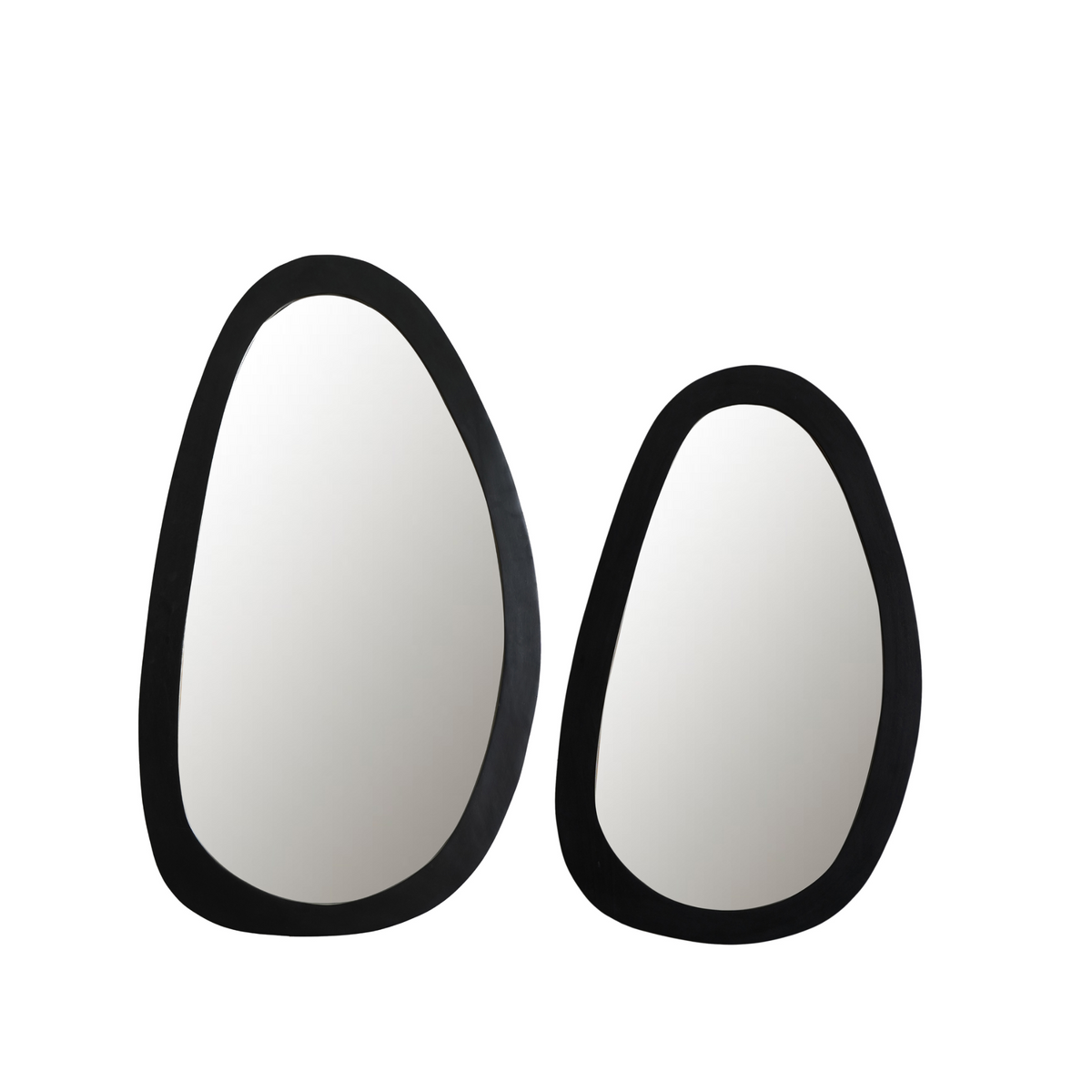 Mirror – Mango Wood Frame, Glass Surface, Organic Shape – Lou | Starfurn