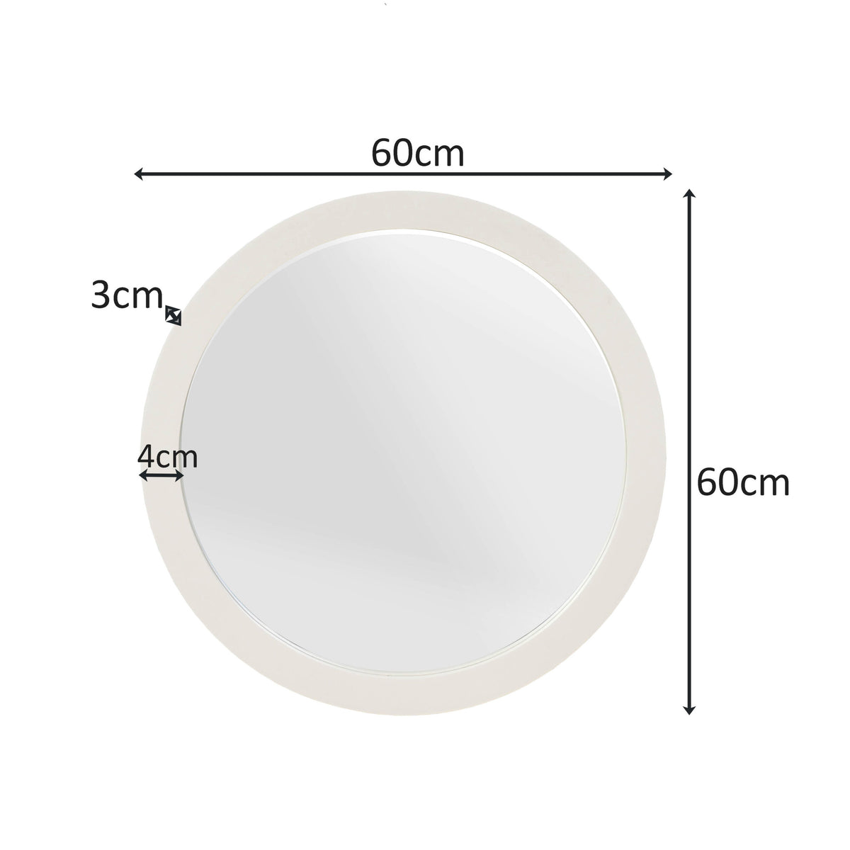 Mirror - Round Shape, Sand Finish, Mango Wood Frame - Dide | Starfurn