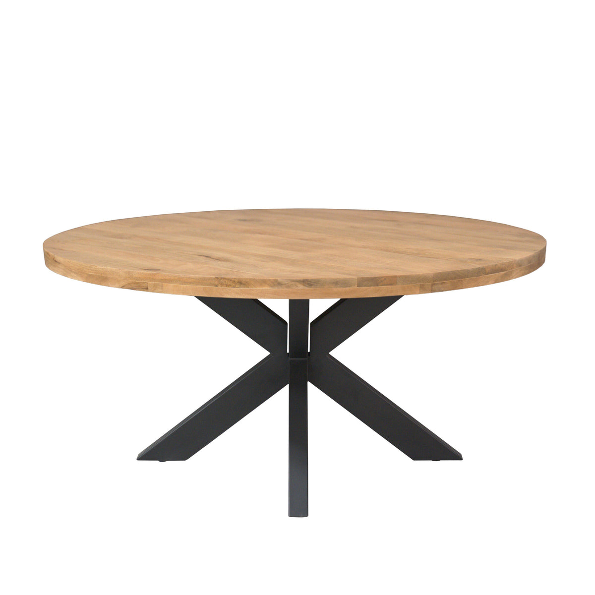 Dining Table – Mango Wood, Black Metal, Matrix Frame – Dakota | Starfurn