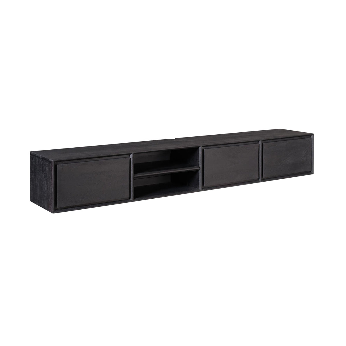 TV Furniture – Black Surface, Mango Wood Material, Floating Design – Ambiance | Starfurn