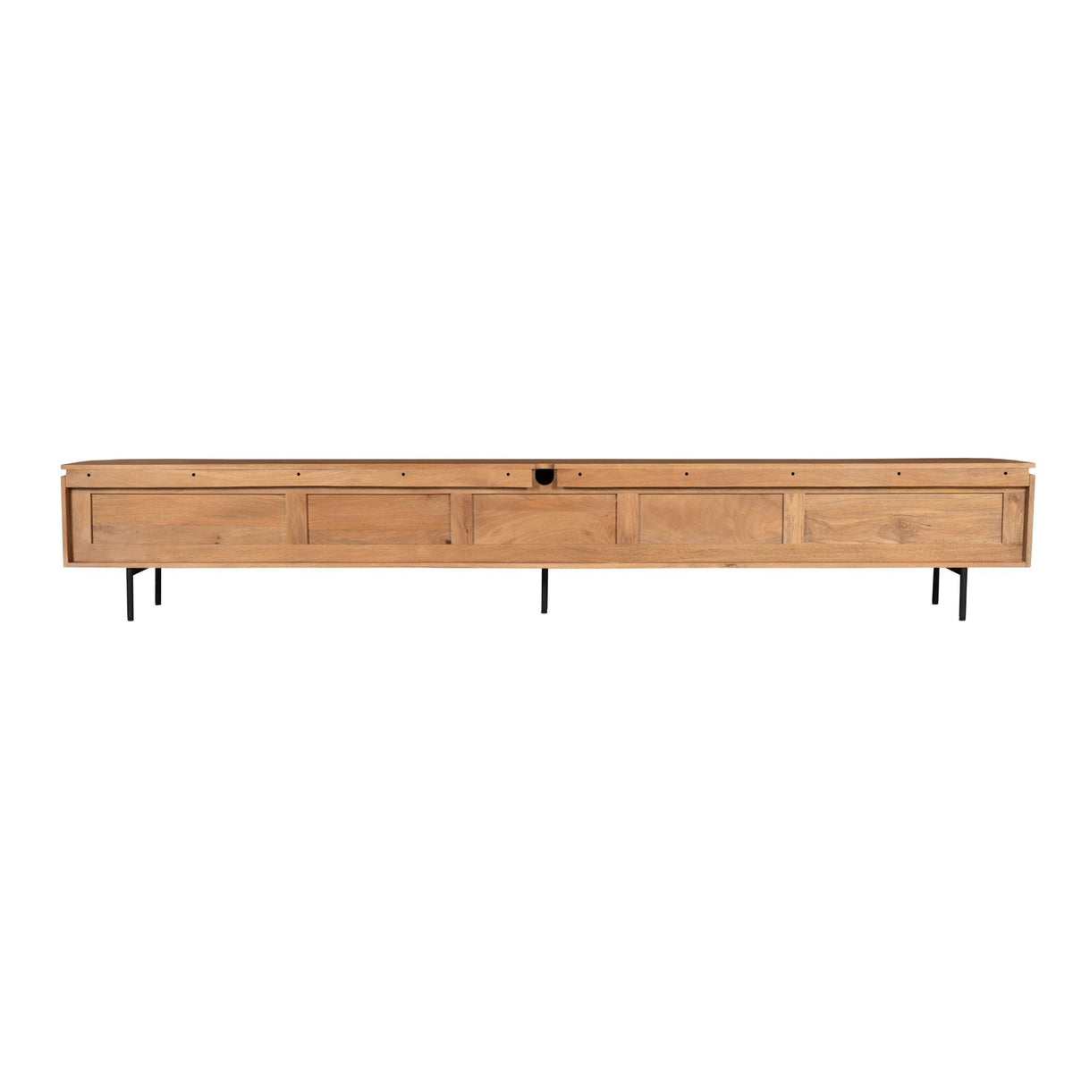TV-Möbel - Mangoholz Natur, Schwebendes Design, Fünf Türen, 280 cm – Excellent | Starfurn
