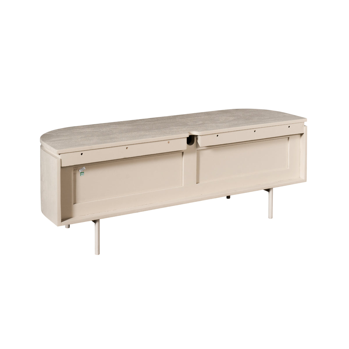 TV Unit – Mango Wood, Sand Color, Floating Design – Excellent | Starfurn