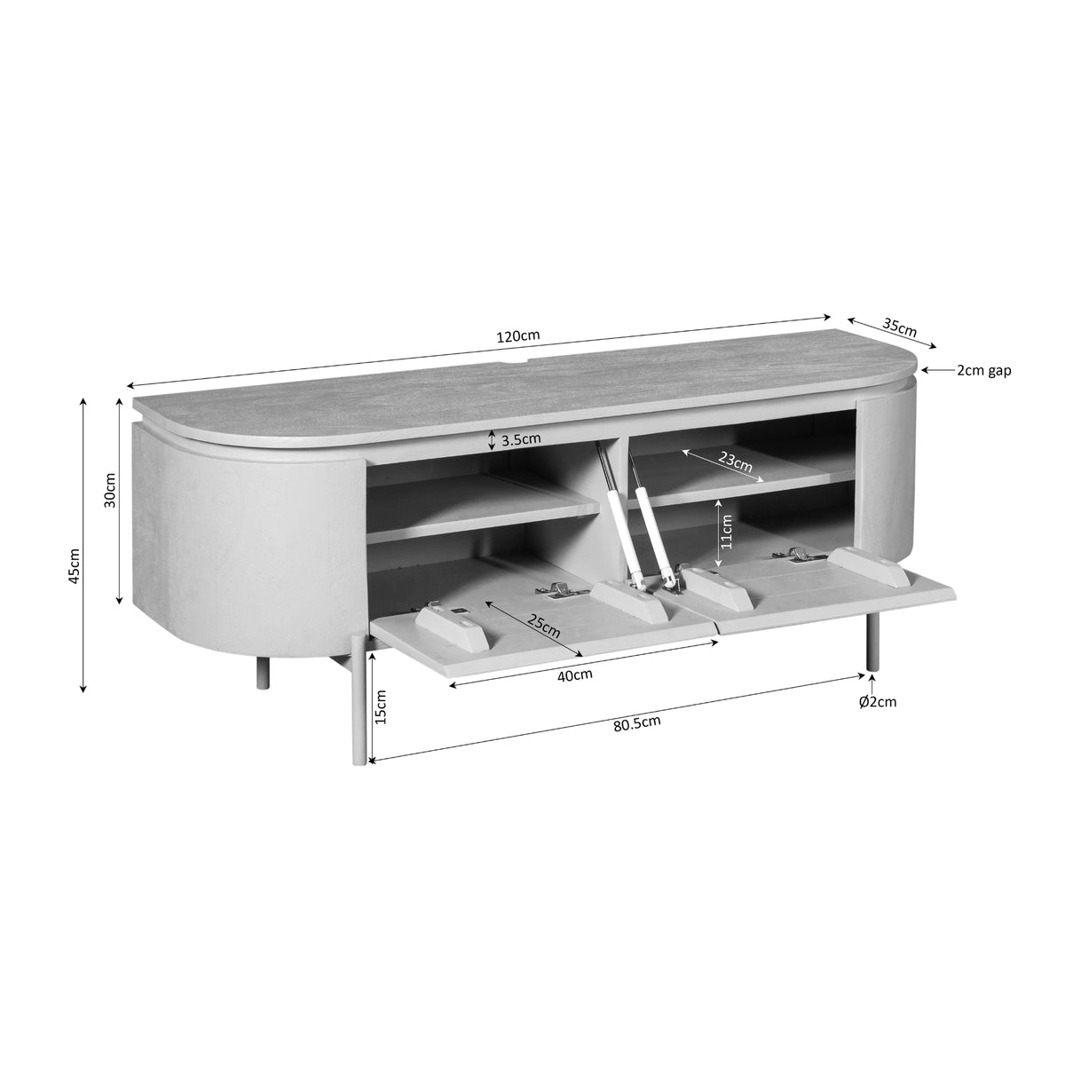 TV Unit – Wall-mounted, Mango Wood, Minimalist Design – Excellent | Starfurn