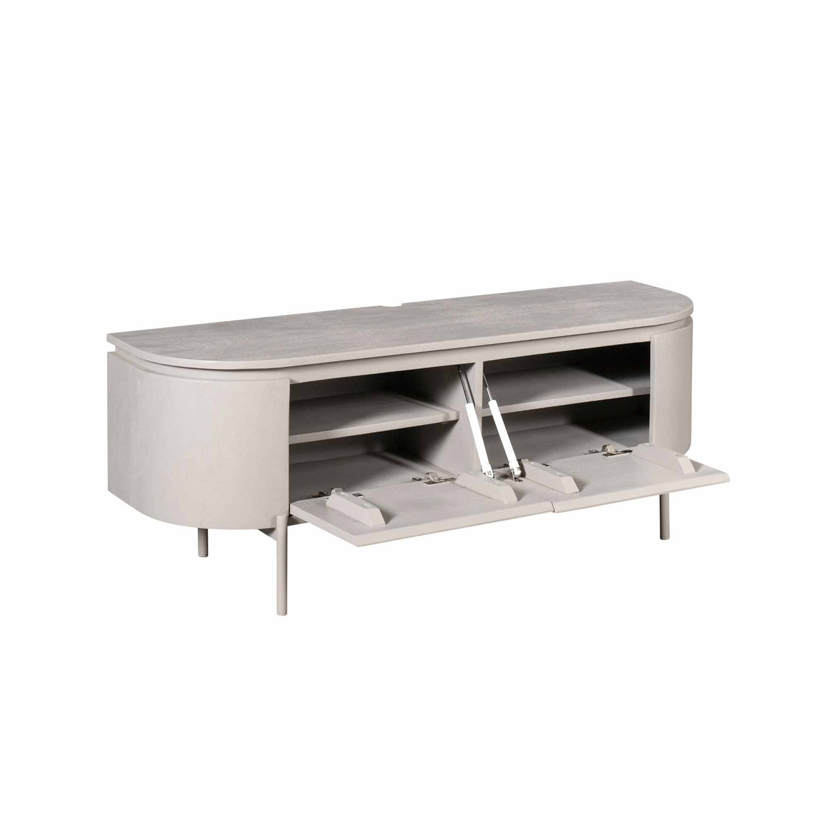 TV Unit – Wall-mounted, Mango Wood, Minimalist Design – Excellent | Starfurn