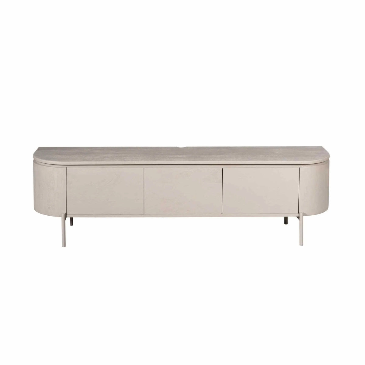 TV Furniture – Mango Wood, Taupe Finish, Wall/Floor, Storage Doors – Excellent | Starfurn