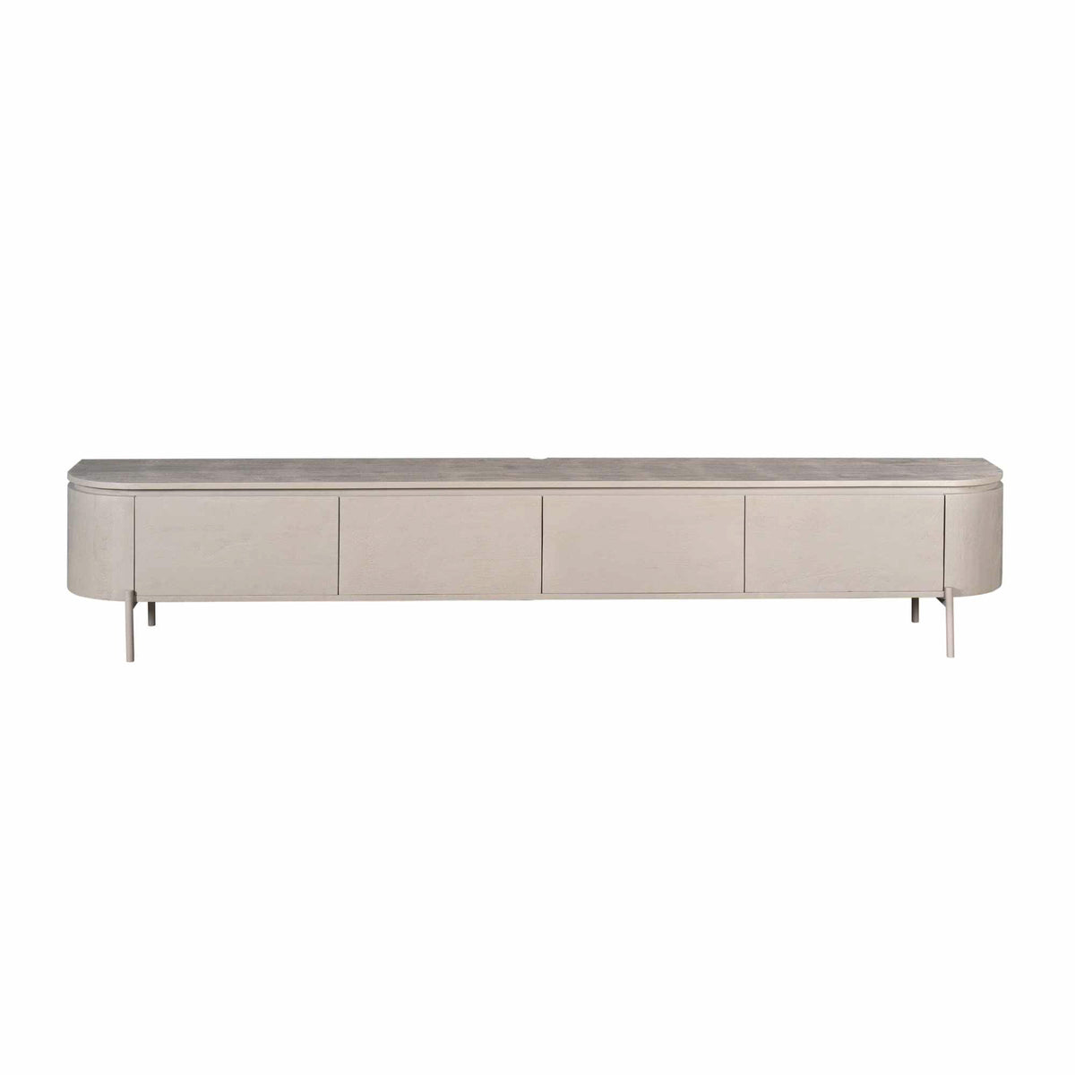 TV-Möbel - Mangoholz Taupe, Schwebendes Design, Vier Türen, 200 cm – Excellent | Starfurn