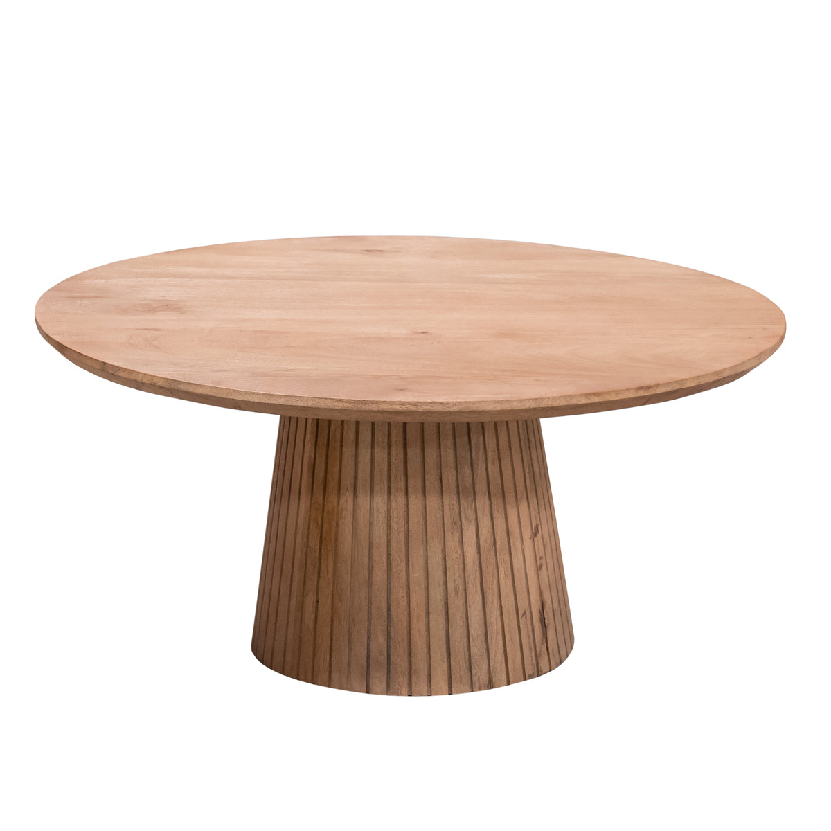 Coffee Table – Round Design, Mango Wood, Solid Frame – Solana | Starfurn