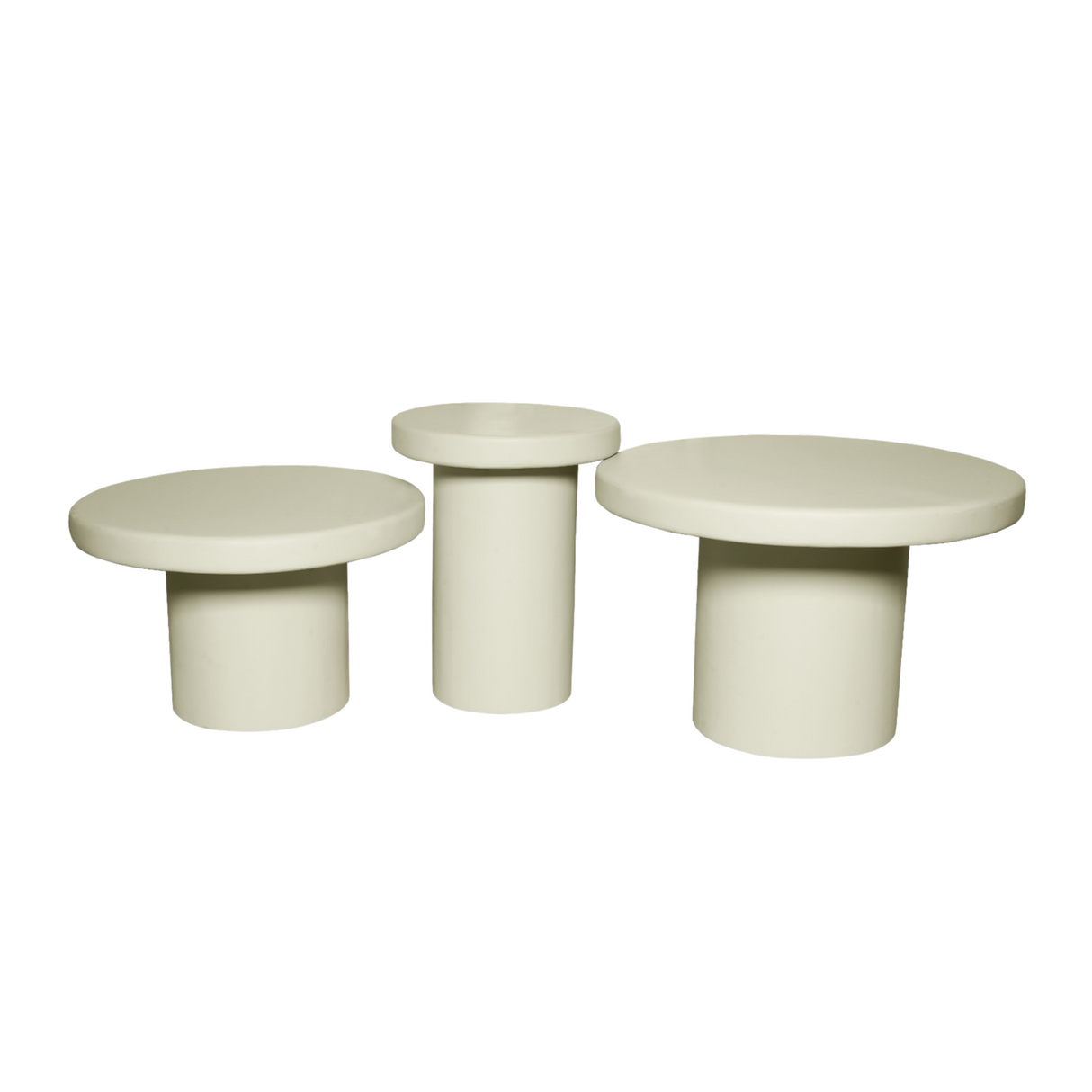 Couchtisch - Mangoholz Sand, Runde Form, Vielseitiges Design, 70 cm – Maya | Starfurn