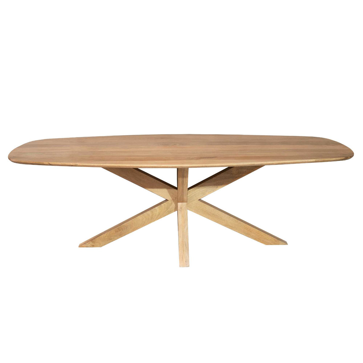 Dining Table – Danish Oval Design, Natural Color, Mango Wood – Nina | Starfurn