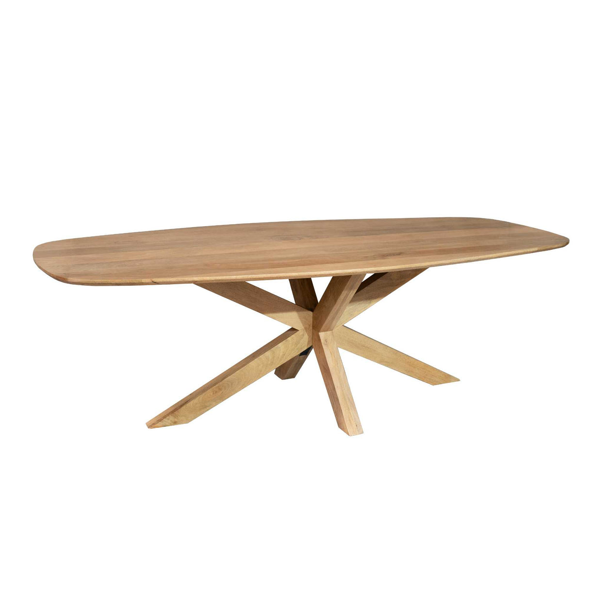 Dining Table – Danish Oval Design, Natural Color, Mango Wood – Nina | Starfurn