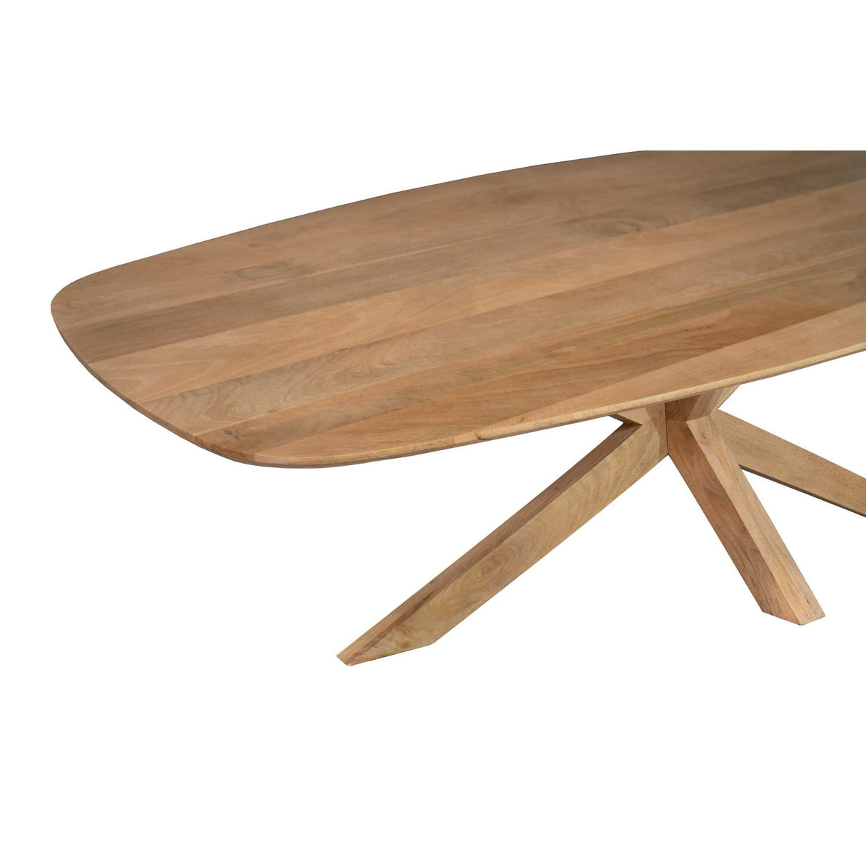 Dining Table – Danish Oval Design, Natural Color, Mango Wood – Nina | Starfurn