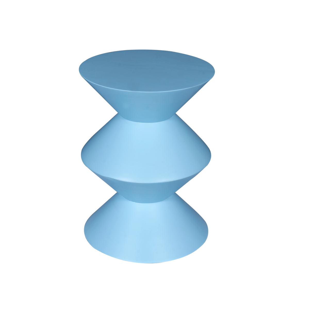Side Table – Mango Wood Body, Blue Finish, Sculptural Design – Abel | Starfurn