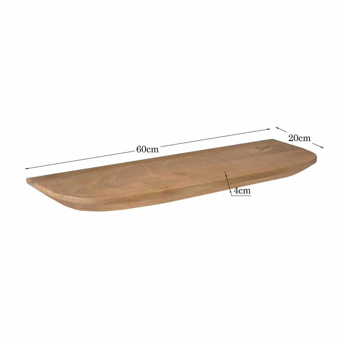 Wandregal – Mangoholz Konstruktion, Natürliche Oberfläche, Mehrteiliges Design – Gusta | Starfurn