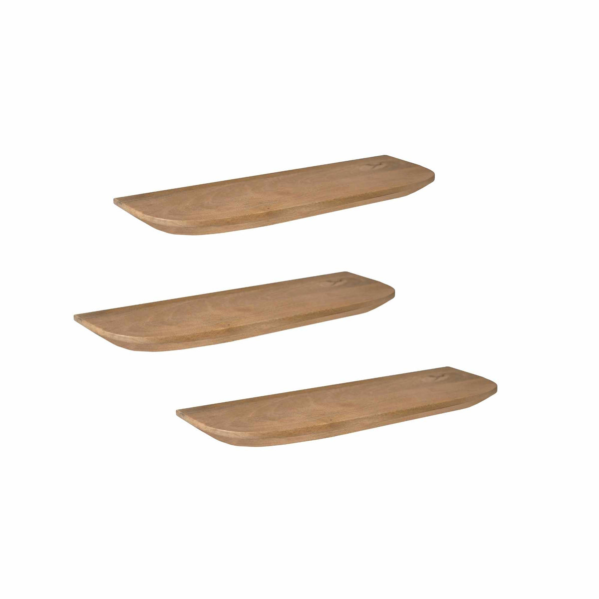 Wandregal – Mangoholz Konstruktion, Natürliche Oberfläche, Mehrteiliges Design – Gusta | Starfurn