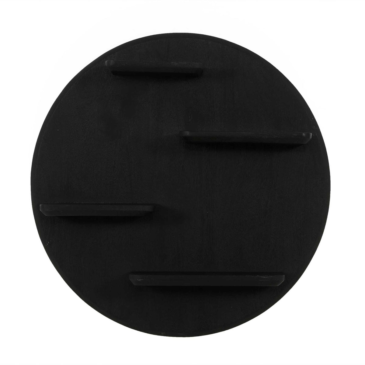 Wall Shelf – Mango Wood Construction, Black Finish, Wall Mount Design – Lena | Starfurn