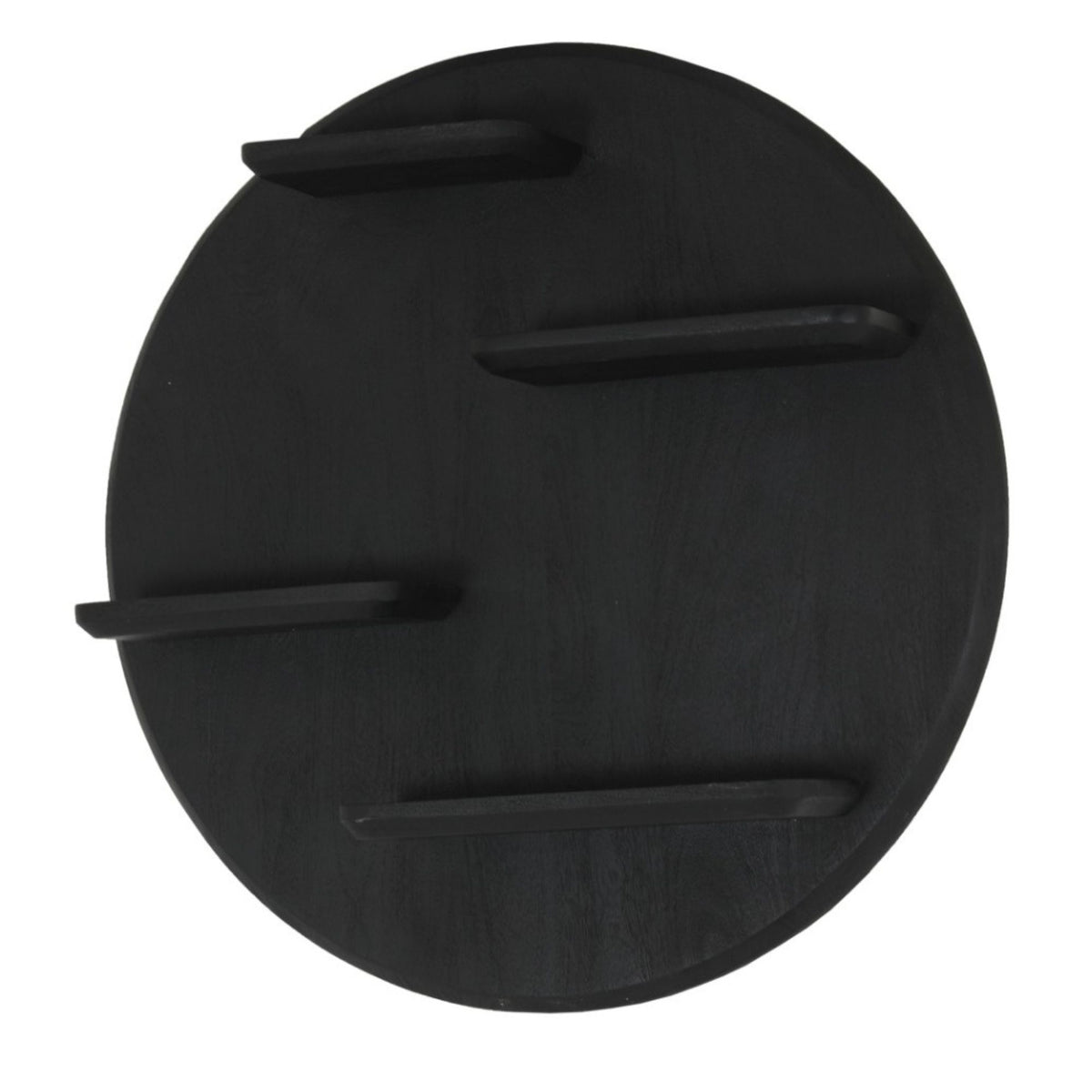 Wall Shelf – Mango Wood Construction, Black Finish, Wall Mount Design – Lena | Starfurn