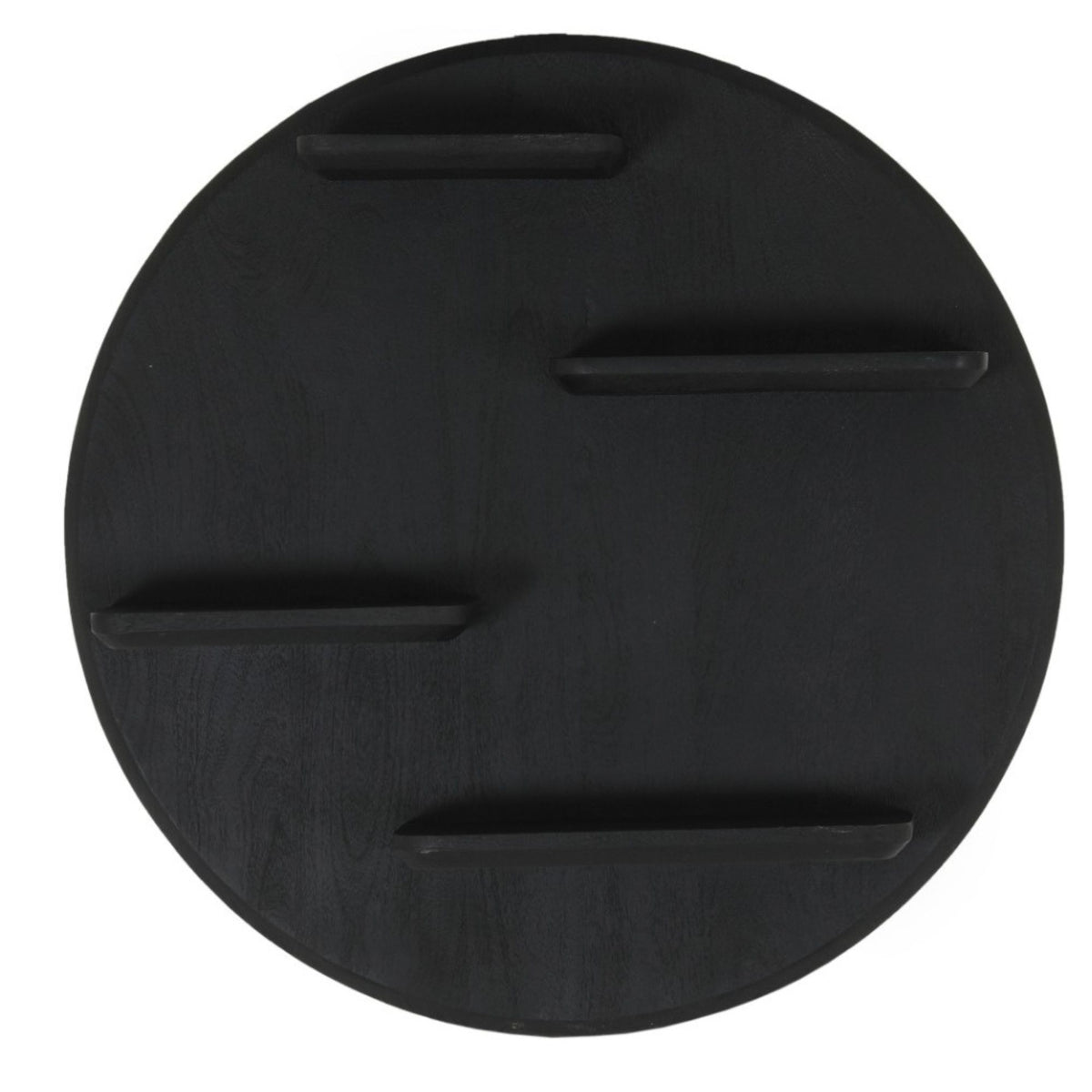 Wall Shelf – Mango Wood Construction, Black Finish, Wall Mount Design – Lena | Starfurn