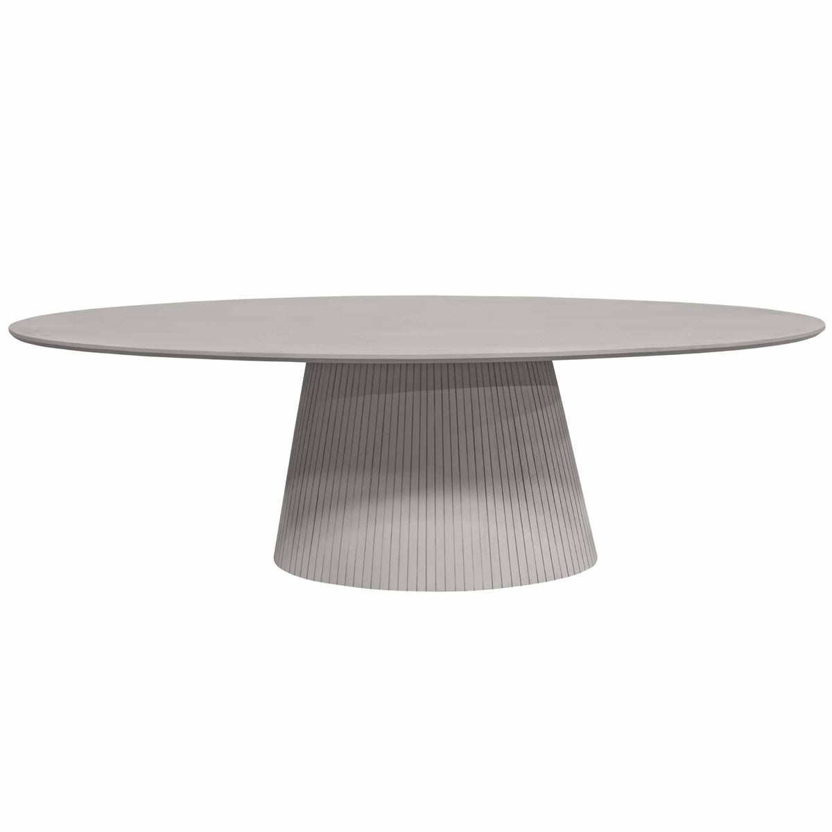 Dining Table – Mango Wood, Slatted Look, Oval Shape – Solana | Starfurn