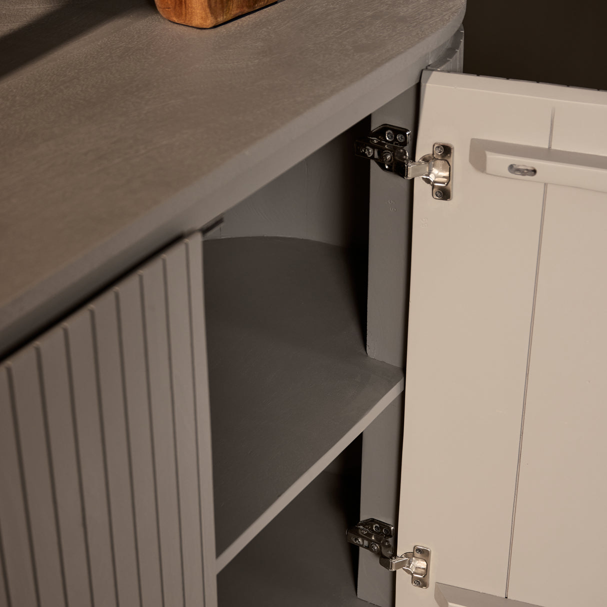Sideboard – Taupe Finish, Mango Wood Material, Modern Design – Solana | Starfurn
