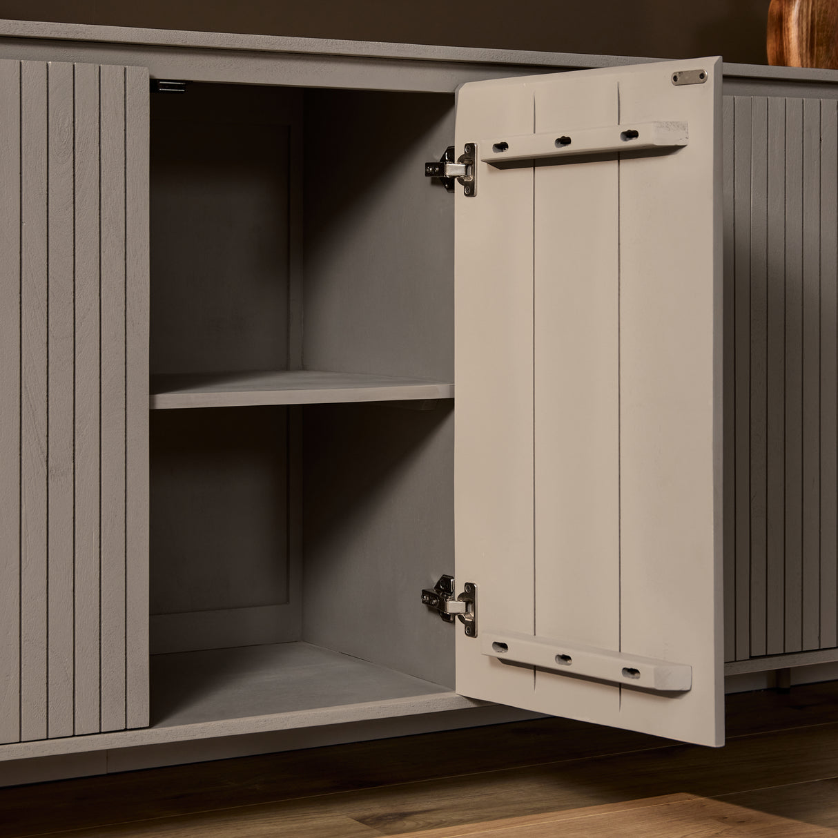 Sideboard – Taupe Finish, Mango Wood Material, Modern Design – Solana | Starfurn