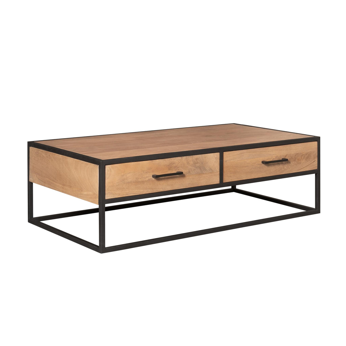 Coffee Table – Rectangular Design, Mango Wood, Drawers – Dakota | Starfurn