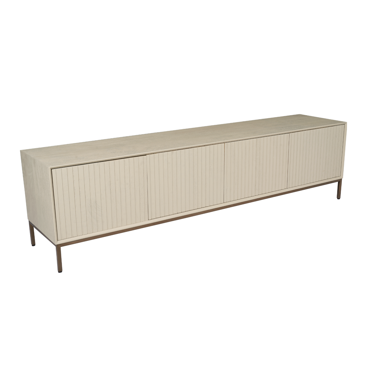 TV Furniture – Mango Wood, Slat Pattern, Sand Color – Madison | Starfurn