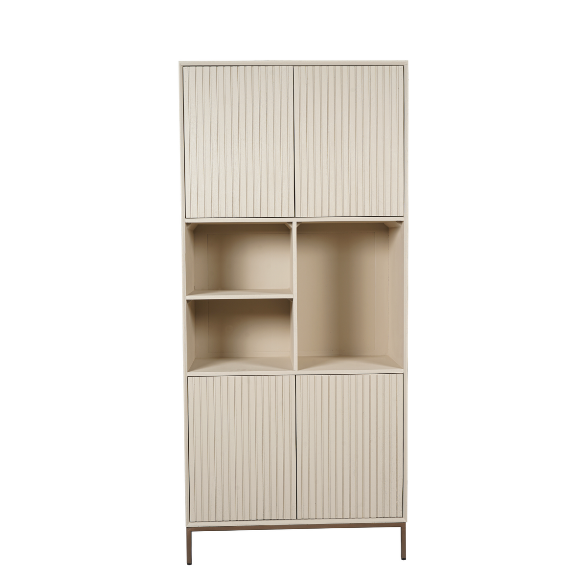 Bookshelf – Modern Design, Sand Color, Mango Wood – Madison | Starfurn