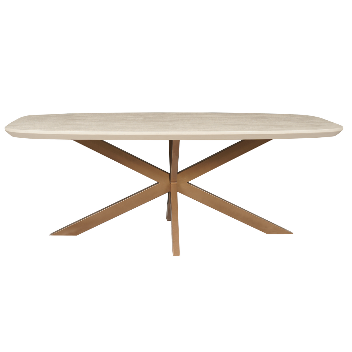 Esszimmertisch – Mangoholz, Sandfarbe, Ovale Form – Madison | Starfurn