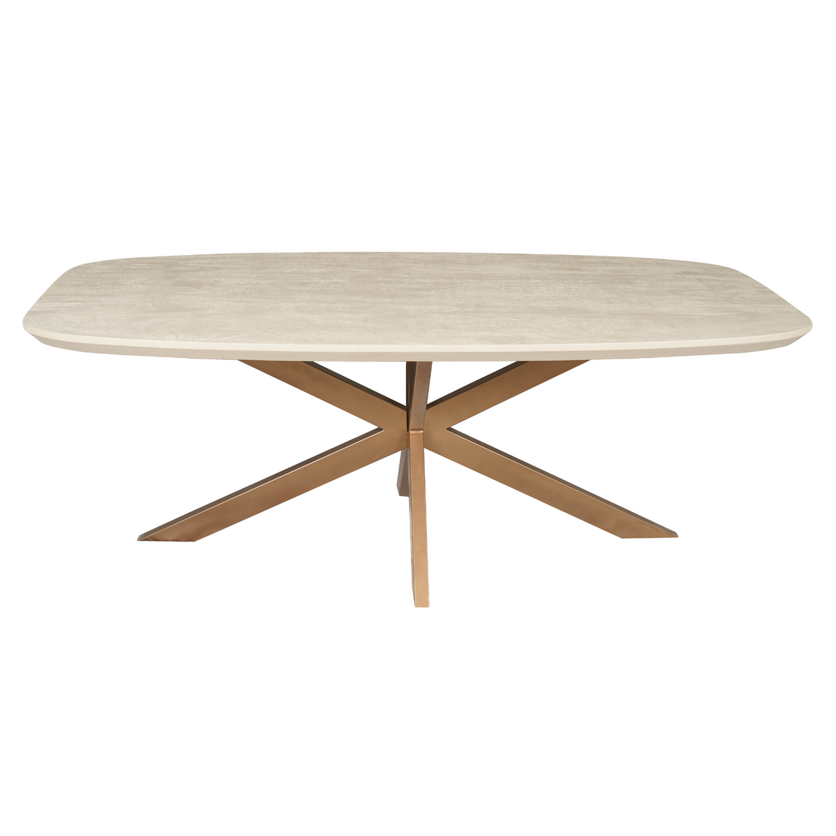Dining Table – Mango Wood, Sand Color, Oval Shape – Madison | Starfurn