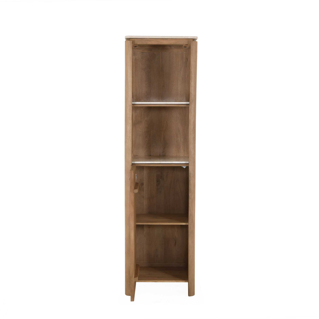 Bücherregal – FSC Massives Mangoholz, Natur Finish, Vertikales Holzdesign - Dallas | Starfurn