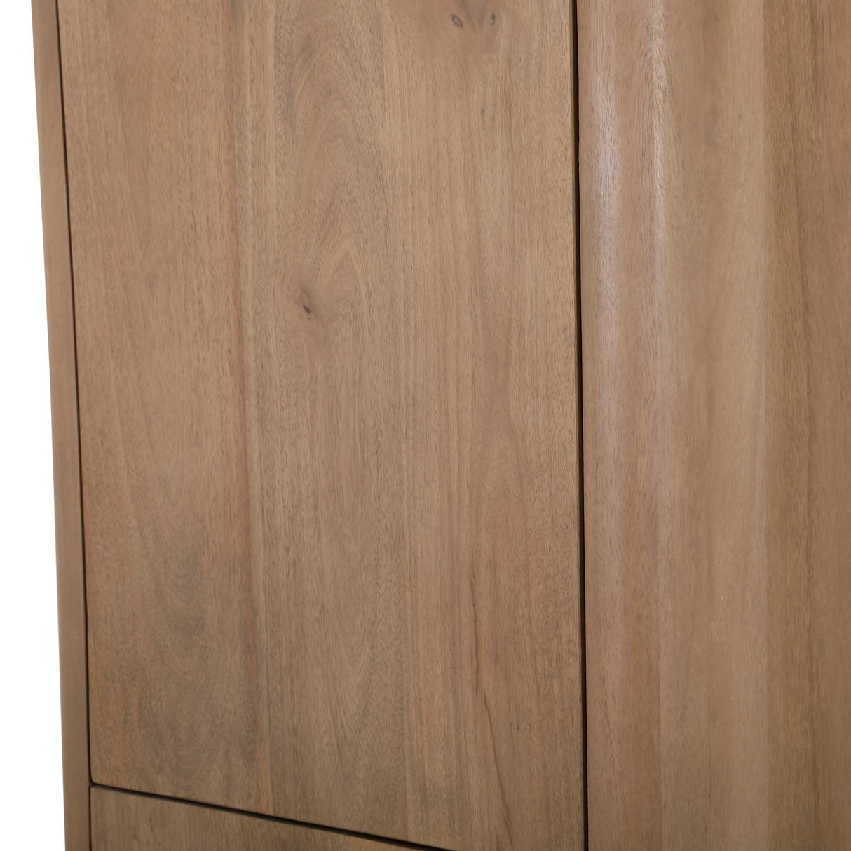 Aufbewahrungsschrank – FSC Massives Mangoholz, Natur Finish, Vertikales Holzdesign - Dallas | Starfurn