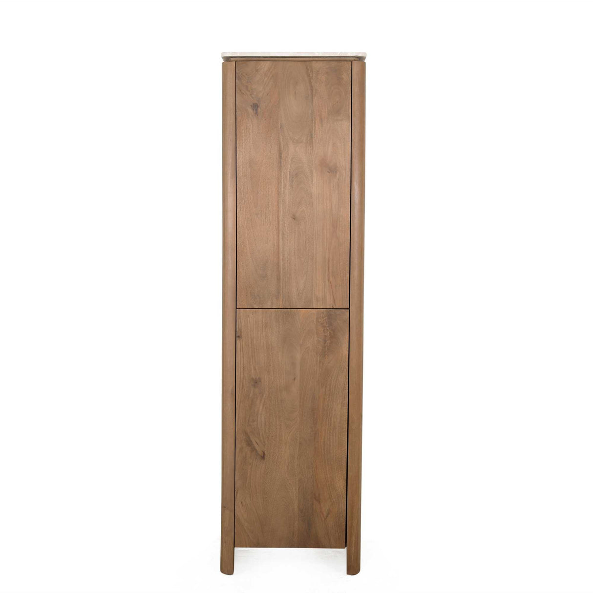 Aufbewahrungsschrank – FSC Massives Mangoholz, Natur Finish, Vertikales Holzdesign - Dallas | Starfurn