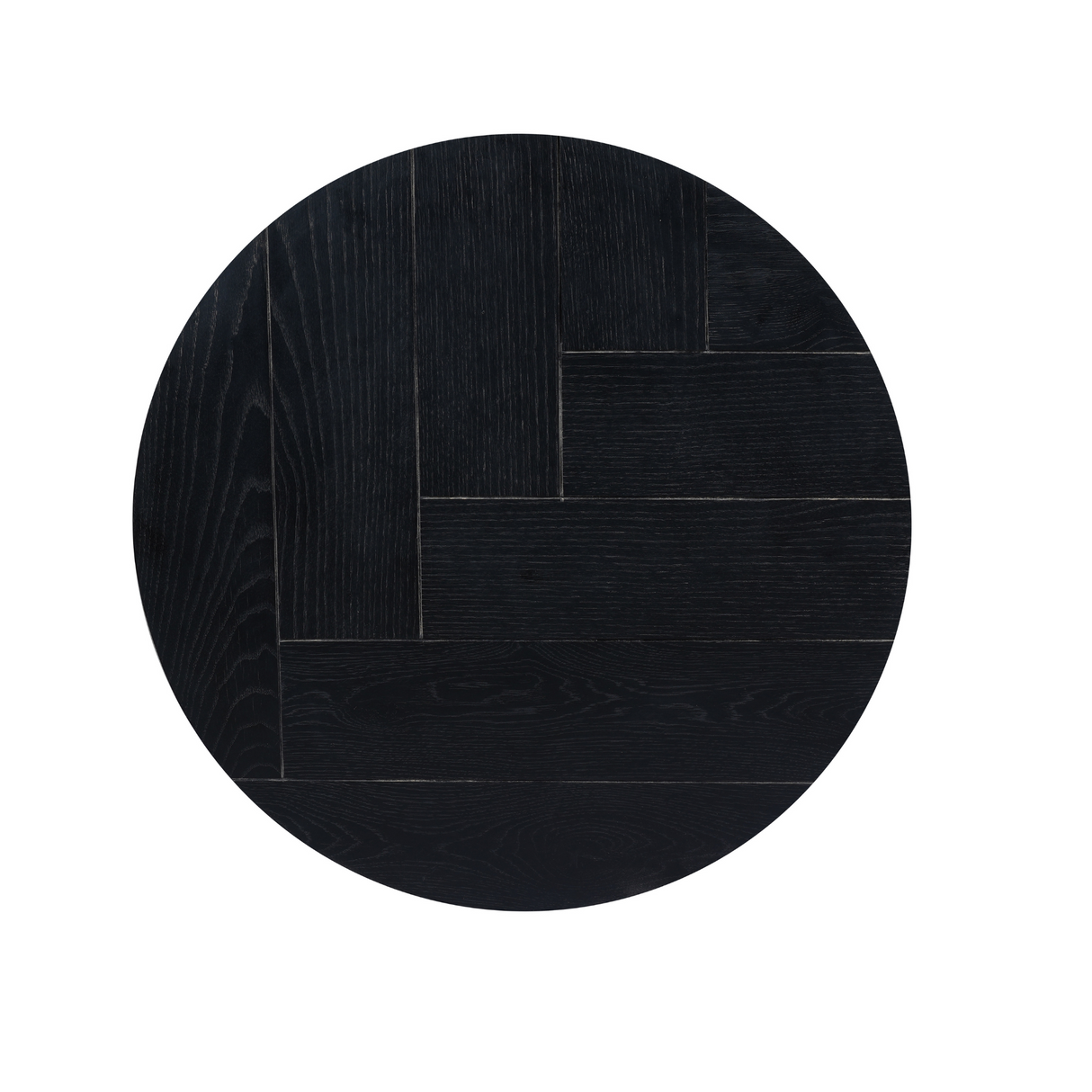 Couchtisch - Schwarze Eiche, Runde Form, Metallgestell, 2er-Set, 70 cm – Otik | Starfurn