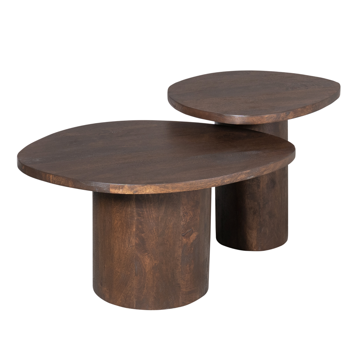 Coffee table – Mango wood, Brown color, Round shape – Mirre | Starfurn